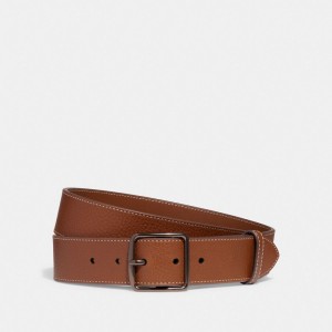 Pasek Coach Harness Buckle, 38 Mm Męskie Brązowe | PLDFB815