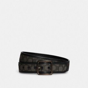 Pasek Coach Harness Buckle, 38 Mm Męskie Czarne | PLFDV814