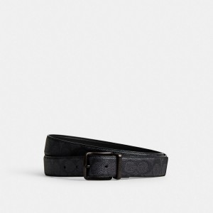 Pasek Coach Harness Buckle Cut To Size Reversible, 38 Mm Męskie Szare Czarne | PLSGN816