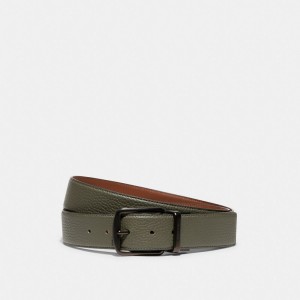 Pasek Coach Harness Buckle Cut To Size Reversible, 38 Mm Męskie Zielone | PLAHM817