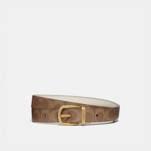 Pasek Coach Harness Buckle Reversible, 25 Mm Damskie Brązowe | PLSGS452