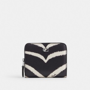 Portfel Coach Billfold With Zebra Print Damskie Srebrne | PLXYR120