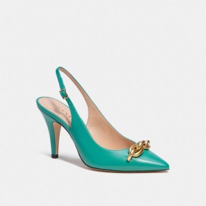 Sandały Coach Sadie Slingback Pump Damskie Głęboka Zielone | PLEBA721