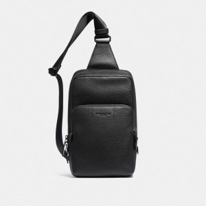 Torba Crossbody Coach Gotham Pack Męskie Czarne Miedź | PLCTD858