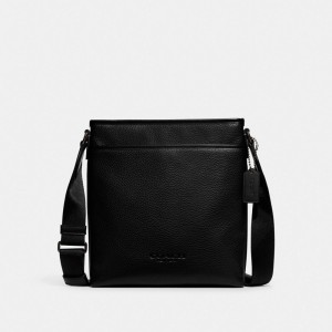 Torba Crossbody Coach Gotham Slim Crossbody Męskie Czarne | PLVRS857