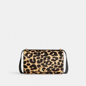 Torba na Ramię Coach Bandit In Haircalf With Leopard Print Damskie Panterka | PLZUM223