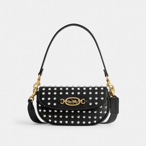 Torba na Ramię Coach Harley 23 With Studs Damskie Czarne | PLOKG212