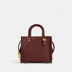 Torba na Ramię Coach Rogue 20 With Braid Damskie Bordowe | PLDFX191