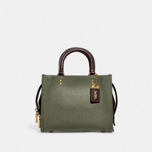 Torba na Ramię Coach Rogue 25 In Regenerative Leather Damskie Zielone Kolorowe | PLGSL189