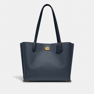 Tote Coach Willow In Colorblock Damskie Niebieskie | PLXYG131