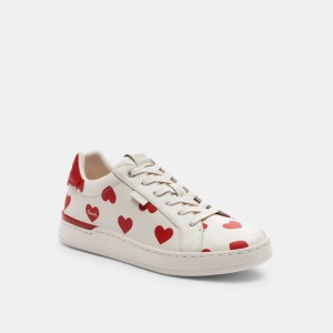 Trampki Coach Lowline Low Top With Valentine's Print Damskie Czerwone | PLMQG698