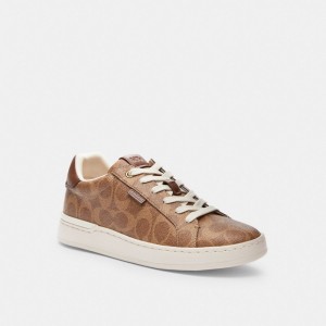 Trampki Coach Lowline Luxe Low Top Damskie Brązowe | PLMQF697